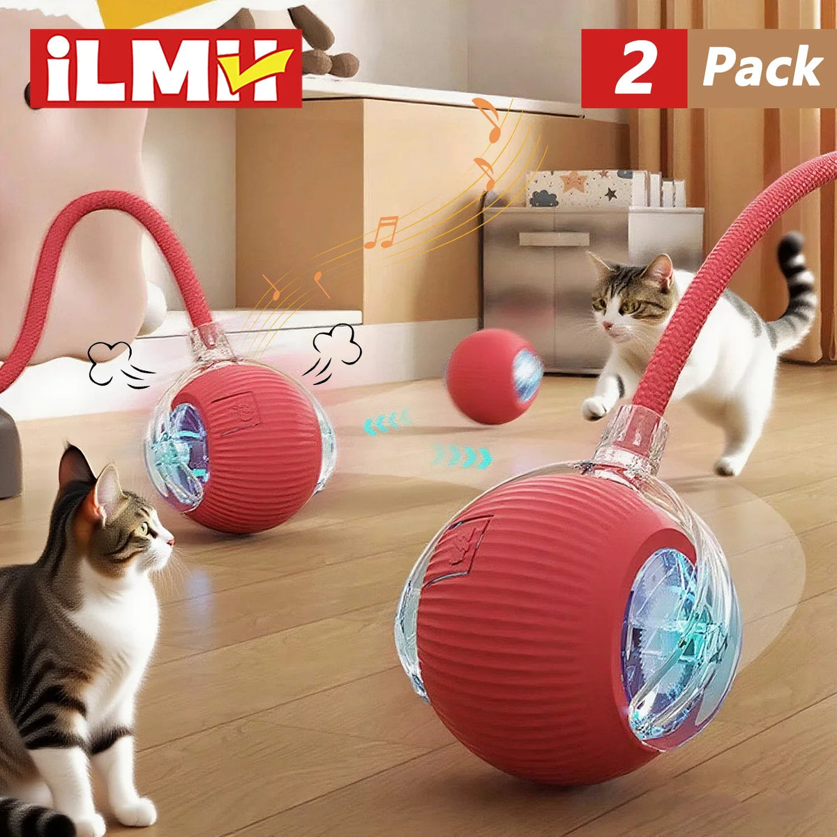 Smart Rolling Cat Ball — Rechargeable Interactive Toy