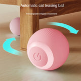 Gravity Rolling Cat Ball — Food-Grade Silicone, USB Rechargeable