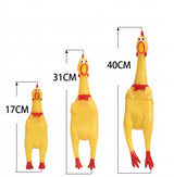 Squeaky Screaming Chicken — Long-Squeal Dog Toy, 17–40cm