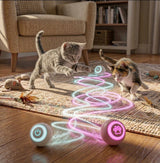 Gravity Rolling Cat Ball — Food-Grade Silicone, USB Rechargeable