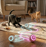Gravity Rolling Cat Ball — Food-Grade Silicone, USB Rechargeable