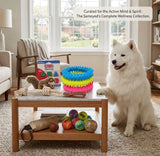 Thorn Ring Chew & Tug Toy for Small Dogs — Textured Grip, 9.5cm