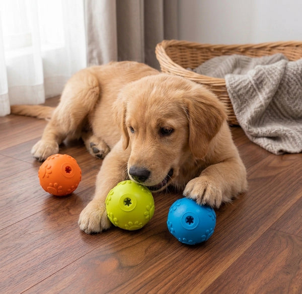 Squeaky Footprint Ball for Dogs - Erratic Bounce