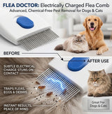 Electric Flea Comb — Pesticide-Free Flea & Lice Removal for Cats & Dogs