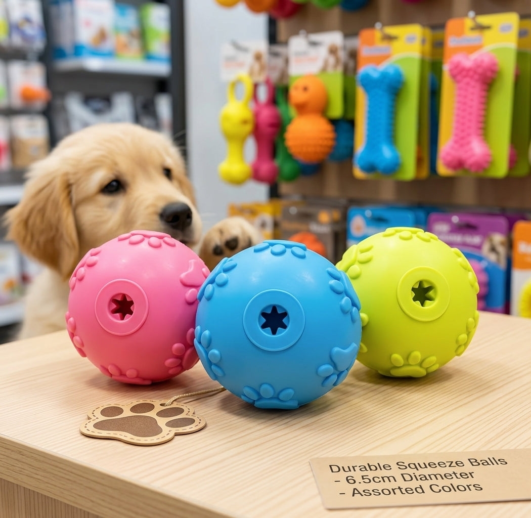 Squeaky Footprint Ball for Dogs - Erratic Bounce