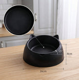 Tilted Stainless Steel Cat Bowl with Stand — 15° Anti-Strain Design
