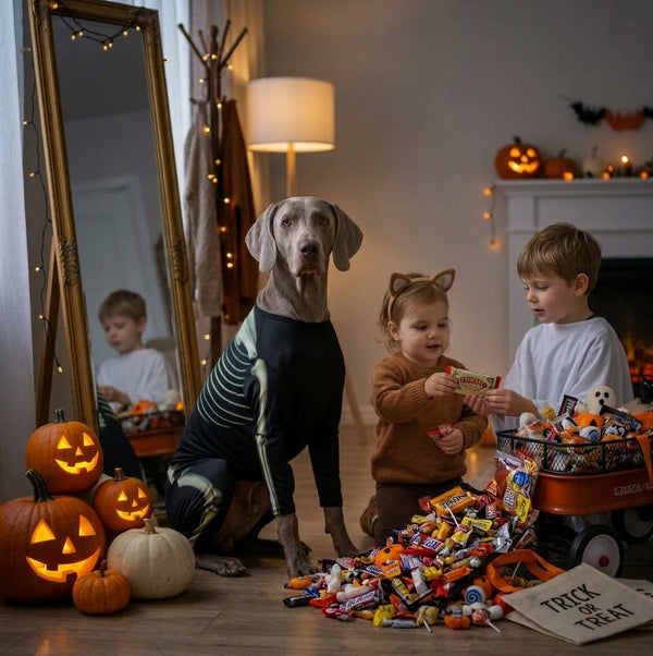 Skeleton Print Dog Jumpsuit - Halloween Costume for Dogs