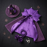 Witch Cloak & Hat Costume Set for Cats & Dogs