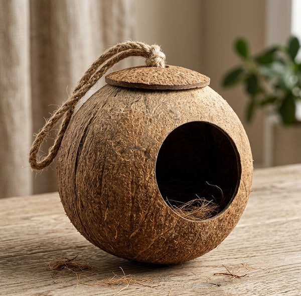 Natural Coconut Hideout House - Chew-Resistant Hamster & Guinea Pig Hide