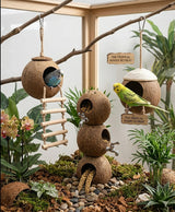 Natural Coconut Hideout House - Chew-Resistant Hamster & Guinea Pig Hide