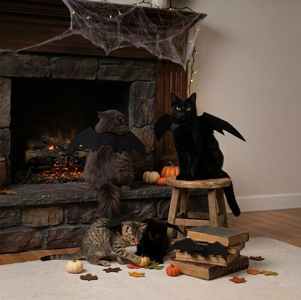Bat Wings Halloween Harness Costume for Cats & Dogs