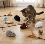 Wind-Up Mouse Chase Toy — Interactive Plush Mice