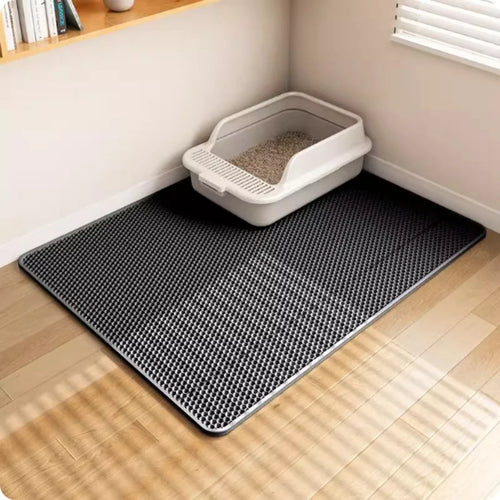 Double-Layer Cat Litter Mat — Waterproof, Non-Slip & Washable