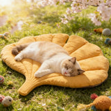 Reversible Leaf Cat Bed — Soft, Washable & Non-Slip