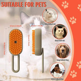 Pet Steam Brush — Deshedding & Grooming Tool for Cats and Dogs