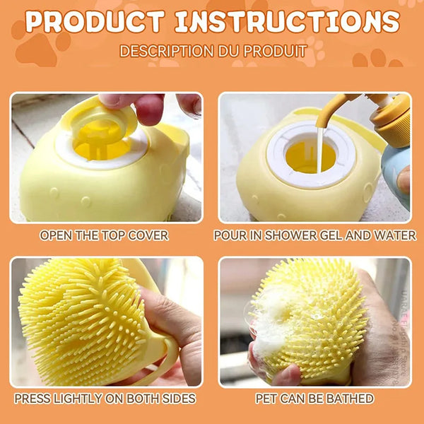 Silicone Pet Bath & Massage Brush