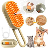 Pet Steam Brush — Deshedding & Grooming Tool for Cats and Dogs