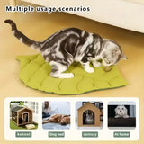 Reversible Leaf Cat Bed — Soft, Washable & Non-Slip