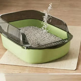 High-Sided Open Cat Litter Box — Splash Guard & Low-Entry Step