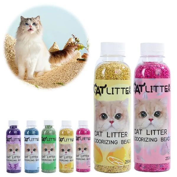 Plant-Based Litter Box Deodorizing Beads — 250ml, 5 Scents