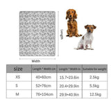 Soft Fleece Pet Blanket — Paw-Print, Machine Washable