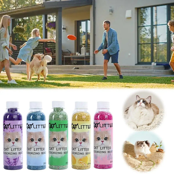 Plant-Based Litter Box Deodorizing Beads — 250ml, 5 Scents